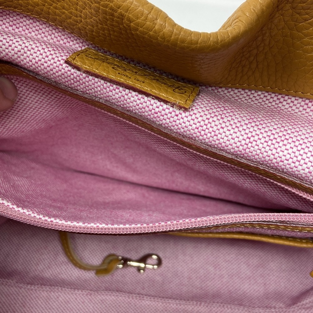 NWOT Dooney and Bourke Mustard Leather Hobo Bag with Coin Purse & Dust Bag - Picture 5 of 10